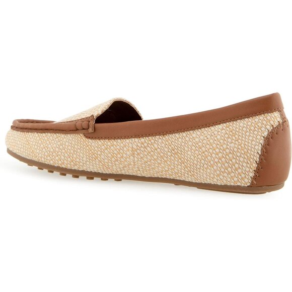 Aerosoles Womens Natural Raffia Closed Rounded Toe Over Drive Flats Loafer - Picture 7 of 7